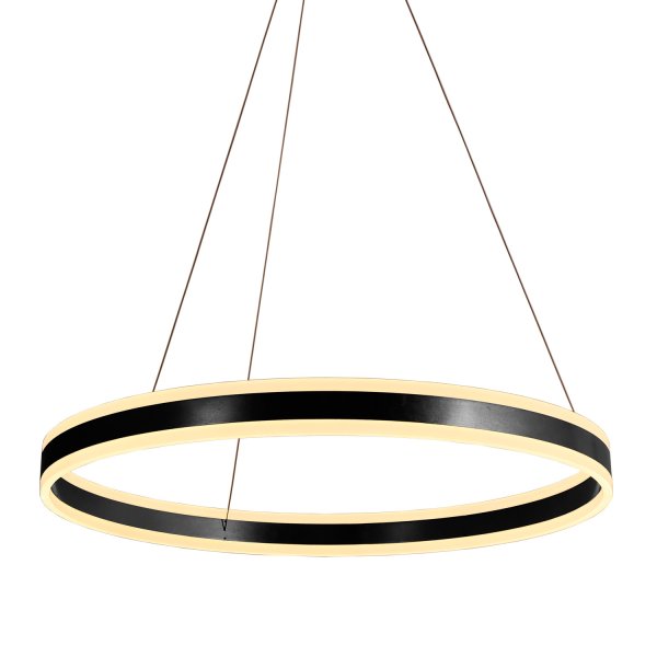 Plafonnier LED Zirka noir Ø80 cm, grand plafonnier circulaire noir LED 2